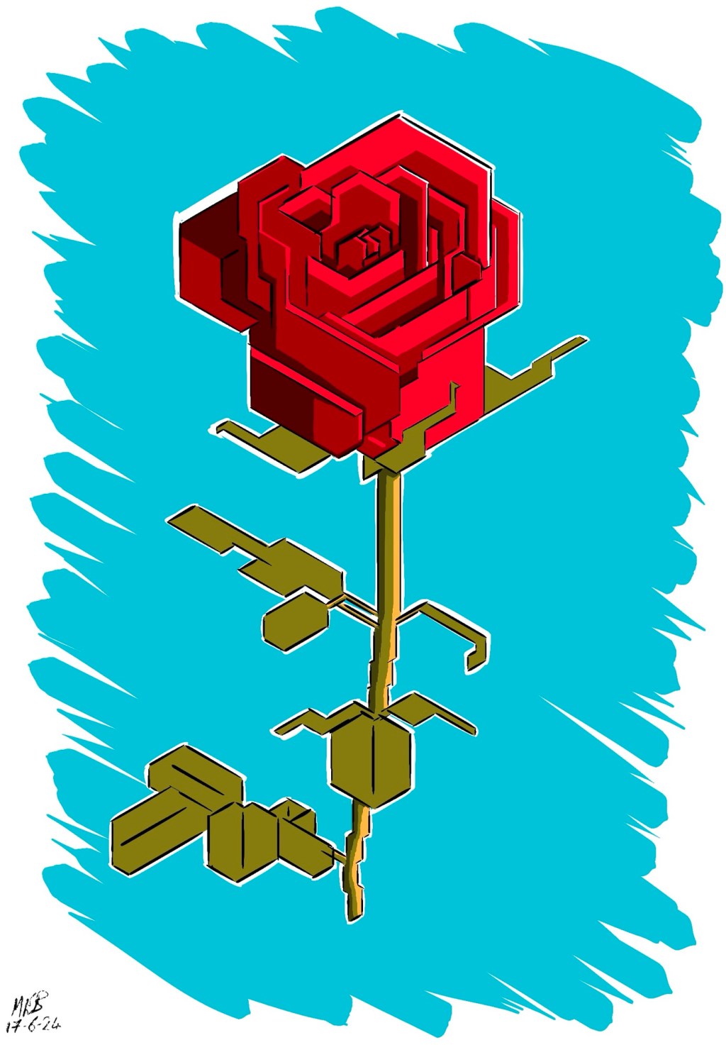 “Isometric” Rose